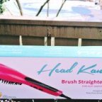 Styling hair with Head Kandy brush straightener