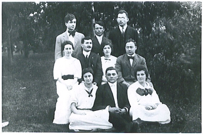 Golde Meir with Yussel Capilove behind her